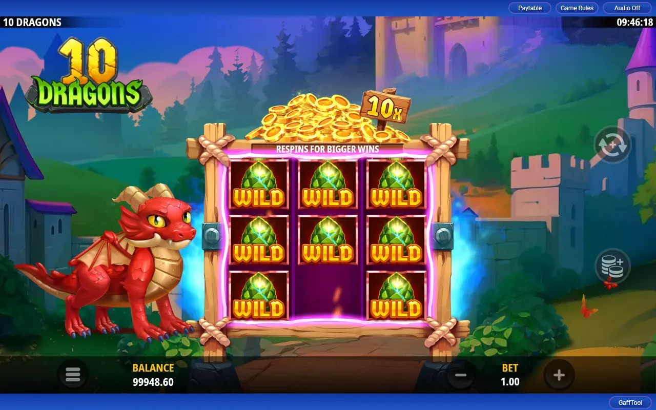 Respins com Wilds na grade