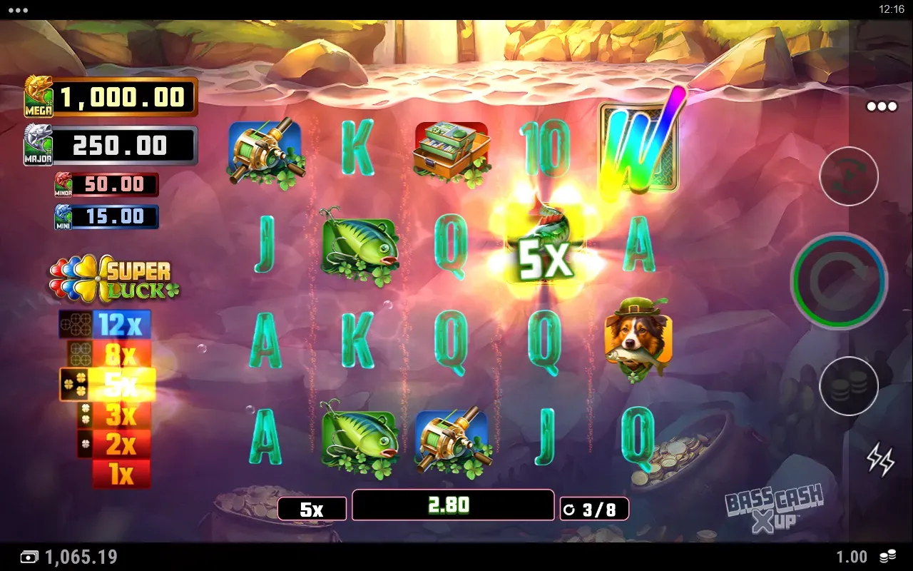 Multiplicador 5x nos giros grátis