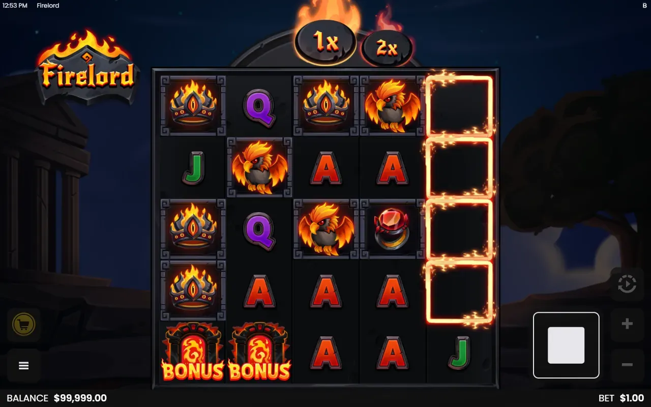Dois símbolos Bonus no jogo base