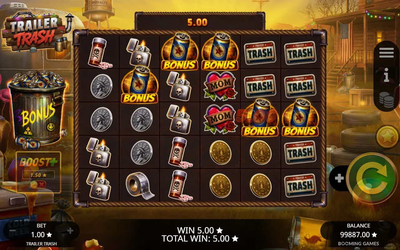 Trailer Trash: cinco latas Bonus ativam as rodadas grátis